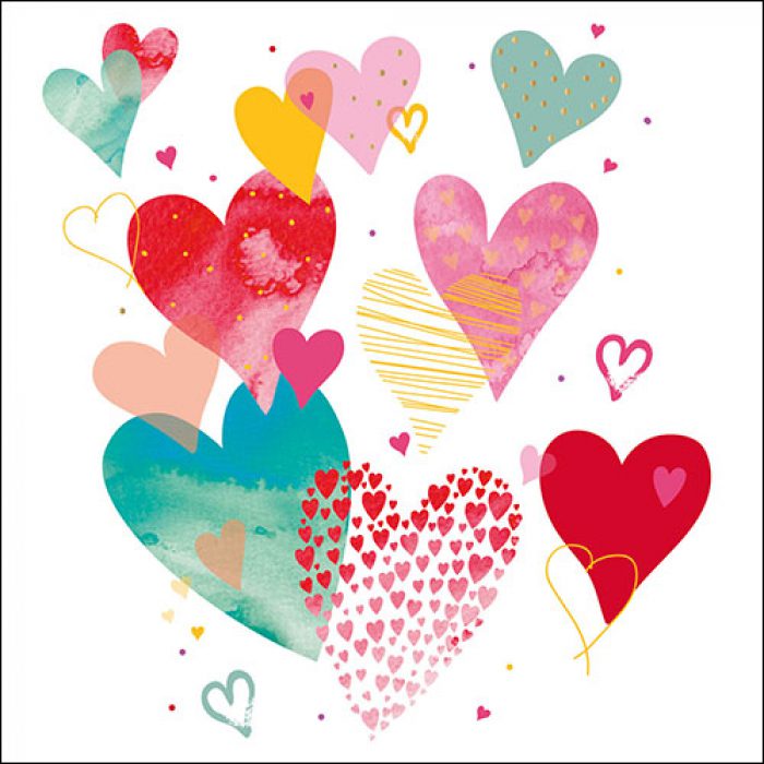 Lunchservet With Love White